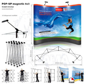 Pop Up magnetická stěna - Zahnutá - 2