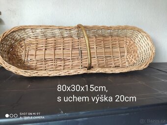 Unikátní proutěný koš 80×30×15 cm – svatební dekorace, dovoz - 2