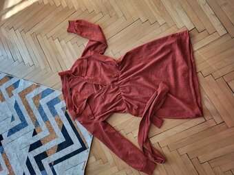 MOHITO Cihlove oranžové neformální office šaty L - 2