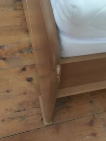 postel masiv buk pařený. včetně nočních stolku - 2
