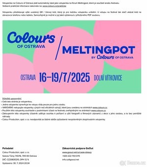 1x COLOURS OF OSTRAVA 2025 4 dny - 2