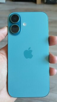 Apple iPhone 16 Blue 128GB, zánovní, perfektní stav,bat100% - 2