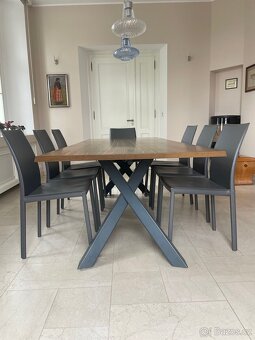 Designový jídelní stůl 240x100cm  a 8 židli - 2