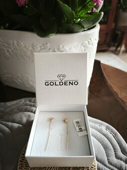 Zlaté náušnice 14 kt Zn. Goldeno - 2