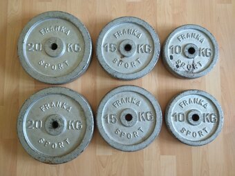 Bench press lavice 100 kg+ závaží Franka Sport + osy - 2