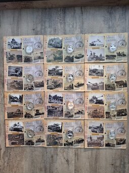 Stříbrné mince Obrněná technika kompletni série s albem - 2