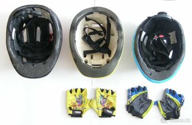 Dětské cyklistické helmy + rukavice - 2