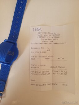 Permanentky / hodinky na bazén v Přerově - 2