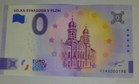 0€ / 0 euro suvenírová bankovka CZAG VELKA SYNAGOGA PLZEŇ - 2
