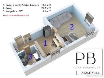 Prodej bytu 1+1, 42 m2 s GARÁŽÍ 22 m2 - Ivančice - 2