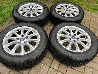 4x alu disky FORD 5x108 R16, zánovní zimní pneu - 2