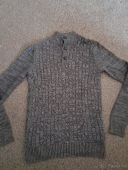 Pánský svetr - šedý vel. S. - 2