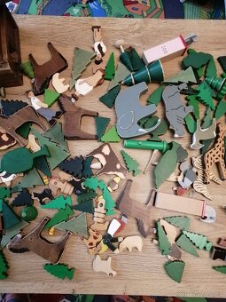 retro hra - dřevěné zvířátka - zoo a farma - 2