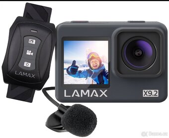 Kamera Lamax X9.2 + nabíječka, 3 baterie a 128gb sd karta - 2