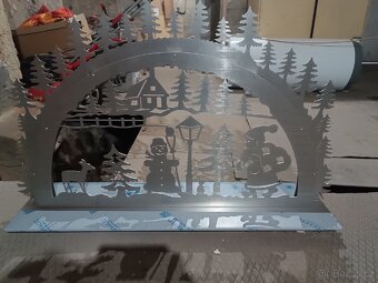 Prodám nerez oblouk vánoční  na čajové svíčky - 2