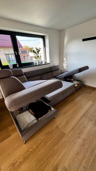 Rozkládací sedačka - tvar U - 2