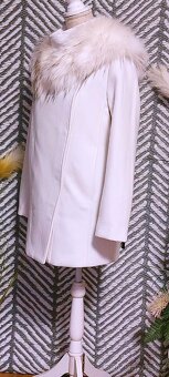 BÍLÝ KABÁTEK - MANGO vel. M + LUXUSNÍ LÍMEC - 2