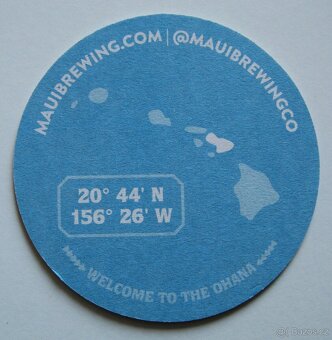 Pivní podtácek - Havaj, modrý - 2