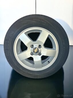 Alu kola Chevrolet 4x100 + letní 195/65r15 - 2