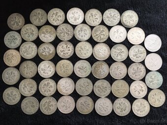 50 kusů 5 korun, vše stříbro 1928 až 1932, mince ČSR - 2