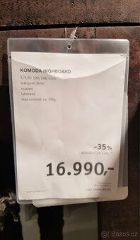 Vyšší masivní komoda z mangové dřeva - 2