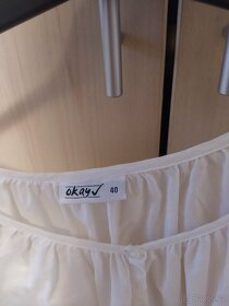 Bílá košile s dlouhým rukávem 40 - 2