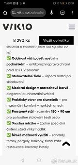 Zahradní jídelní kovový set pro 6 osob - 2