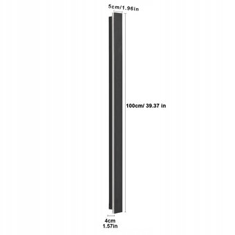 100 CM LED NÁSTĚNNÁ LAMPA FASÁDNÍ VENKOVNÍ DLOUHÁ, teplé svě - 2