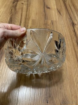 Skleněná broušená míse se slunečnicemi - 2