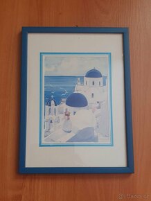 Obraz z Řecka s rámečkem ve skle - 2