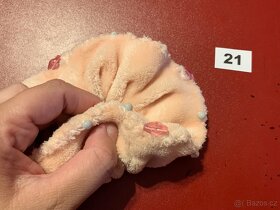 Látková gumička do vlasů  s korálky - různý - 2
