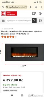 Elektrický krb Classic Fire Vancouver - 2