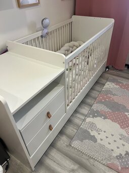 Dětská postýlka s přebalovacím pultem (rostoucí) - 2