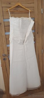 Svatební šaty bílé šněrovací velikost 46 - 2