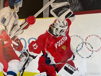 Ručně malovaný obraz - NAGANO 1998. Rozměry 192 x 132 cm. - 2