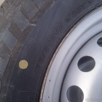 Sada plechových disků rozteč 4x100 s letní 175/80/14 - 2