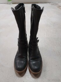 Dívčí kožené kozačky vel. 35 - 2