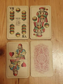 Mix starých hracích karet - žolíkové karty, karty na mariáš - 2