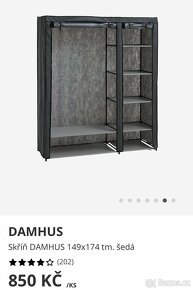 Látková skříň Damhus - 2