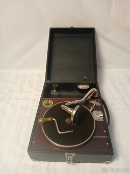 Starožitný kufříkový gramofon Ultraphone - 2