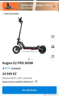 Elektrokoloběžka Kugoo g2 pro 50km/h - 2