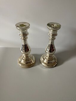 svícen skleněný svícen svícny staré skleněné svícny - 2