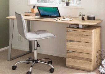 Pc počítačový stůl z masivu divoký dub masiv - 2