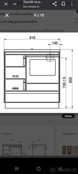 Sporák na tuhá paliva KVS MORAVIA 9103 levy - 2