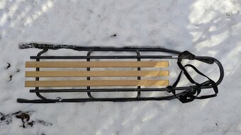 Velké sáňky s opěrkou pro 2 děti - 2
