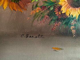 Obraz Oil Charles Benolt Sunflower Painting - 2