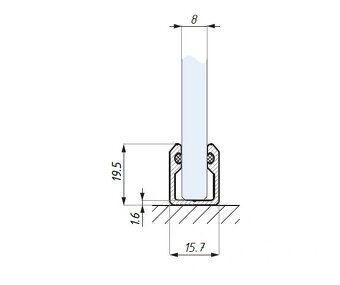 ALU Profil pro vkládání skla dl. 50cm 4 kusy - 2