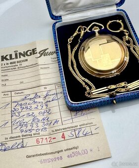 PÁNSKÉ ART DECO KAPESNÍ HODINKY ESTA - FULL SET - FUNKČNÍ - 2