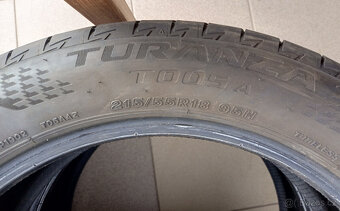 PRODÁM letní pneu Bridgestone T005A 215/55 R18 - 2