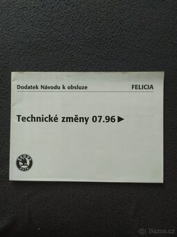 Knížka Škoda Felicia - 2